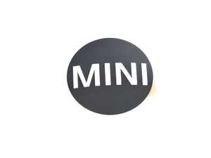 ES#65819 - 36136767399 - MINI Logo Plaque Sticker  - 45mm size sticker for the steel wheel center caps - Genuine MINI - MINI