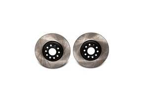 ES#4043215 - EMD-31225-PR-CHC - Front High Carbon Slotted Brake Rotors - Pair (312x25) - High carbon metallurgy for improved performance, heat management and reduced noise - Emmanuele Design - Audi Volkswagen
