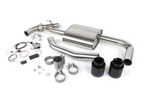 ES#4044461 - D660-0083-BLK - Dinan Free Flow Axle Back Stainless Valved Exhaust - Black Tips  F60/F54 S - Two tones exhaust that lets you hit a switch for a more aggressive sound - Dinan - MINI