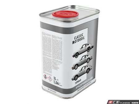 ES#3601972 - PCG04321005 - Porsche Classic Motor Oil - 10W-60 - Specialized oil for air-cooled engines - One liter - Genuine Porsche - Porsche