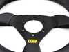ES#3192153 - OD/1976/N - Trecento Racing Steering Wheel - Black/Yellow Leather - Universal sport steering wheel with a 300mm diameter. - OMP - BMW