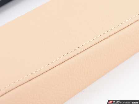 ES#86809 - 51168213884 - E39 Front Split Armrest Lid - Leather - Sandbeige Montana with phone cradle - Genuine BMW - BMW