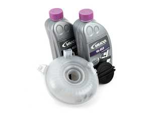 ES#3672037 - 5q0121321KT - Coolant Expansion Tank Kit  - Clean up your engine bay or replaced your cracked unit with a new coolant expansion tank replacement kit. - Assembled By ECS - Audi Volkswagen