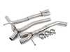 ES#3675312 - 027366ECS01-01KT - MK7 Jetta Quad Exit Axle-Back Exhaust System - With Gloss Black Rear Diffuser & 3.5" Chrome Tips - Upgrade the appearance and sound of your 1.4T Jetta with our ECS Quad-Tip Exhaust and Rear Diffuser Kit - ECS - Volkswagen