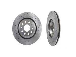ES#4045690 - 5qm615601aKT2 - Rear Brake Rotors - Pair - Featuring sport drilled rotors with Z-Anti Corrosion coating - Zimmermann - Volkswagen