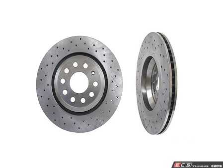 ES#4045690 - 5qm615601aKT2 - Rear Brake Rotors - Pair - Featuring sport drilled rotors with Z-Anti Corrosion coating - Zimmermann - Volkswagen