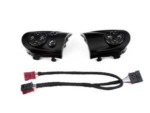 ES#2578776 - 61319284595 - Multifunction Steering Wheel Pads/ Wires Gloss Black - Priced As Set - Upgrade your blank steering wheel pads to multi or gloss black - Genuine MINI - MINI