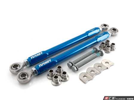 ES#4045814 - 018139TMS03 - Adjustable Toe Arms - Eliminate the factory eccentric toe adjustment point to get rid of any unwanted movement or play in your rear end. Easy to adjust Turn Buckles and FK Rod Ends increase your range of toe adjustment in the rear. - Turner Motorsport - BMW