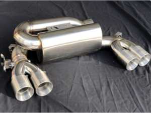 ES#3438827 - 11-045 - Signature Performance Rear Exhaust System - Brushed Silver Tips - Reduces weight, improves torque and horsepower numbers, and adds a deeper more gowl-like sound than stock. - Active Autowerke - BMW