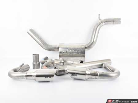 ES#3619131 - 140750SB - 3" Stainless Steel Cat-Back System - Featuring 4" single round rolled angle-cut brushed tips - Borla - Volkswagen