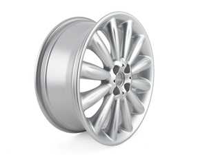 ES#1877246 - 36116795455 - R116 MINI Infinite Stream Wheel 17" (4x100) - Silver - Priced Each - 17x7" ET48 - Genuine MINI - MINI
