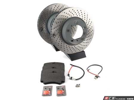 ES#2598346 - 99635140904FOKT - Front Brake Service Kit - Featuring Sebro rotors and Textar brake pads - Assembled By ECS - Porsche