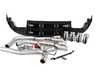 ES#3675312 - 027366ECS01-01KT - MK7 Jetta Quad Exit Axle-Back Exhaust System - With Gloss Black Rear Diffuser & 3.5" Chrome Tips - Upgrade the appearance and sound of your 1.4T Jetta with our ECS Quad-Tip Exhaust and Rear Diffuser Kit - ECS - Volkswagen