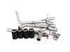 ES#3675313 - 027366ECS01-02KT - MK7 Jetta Quad Exit Axle-Back Exhaust System - With Gloss Black Rear Diffuser & 3.5" Black Chrome Tips - Upgrade the appearance and sound of your 1.4T Jetta with our ECS Quad-Tip Exhaust and Rear Diffuser Kit - ECS - Volkswagen