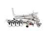 ES#3675309 - 027365ECS01-01KT - MK7 Jetta Quad Exit Axle-Back Exhaust System - With Carbon Fiber Rear Diffuser & 3.5" Chrome Tips - Upgrade the appearance and sound of your 1.4T Jetta with our ECS Quad-Tip Exhaust and Rear Diffuser Kit - ECS - Volkswagen