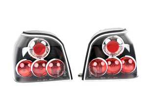 ES#3021578 - LTGLF93JMTM - Tail Light Set - Black - Stylish aftermarket tail lights for your MK3 Golf / GTI / Cabrio - Spec-D Tuning - Volkswagen