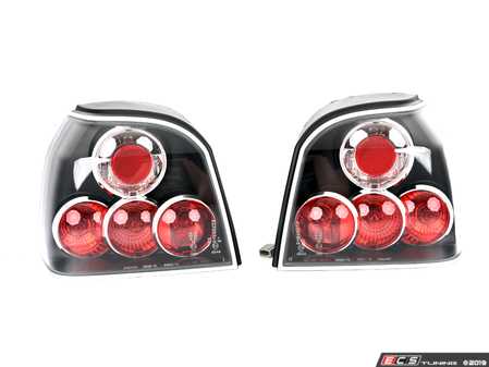 ES#3021578 - LTGLF93JMTM - Tail Light Set - Black - Stylish aftermarket tail lights for your MK3 Golf / GTI / Cabrio - Spec-D Tuning - Volkswagen