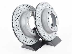 ES#2538412 - 99335204102K - Coated Rear Brake Rotors - Pair 11.77" (299mm) - Rear axle fitment - Both left and right - Zimmermann - Porsche
