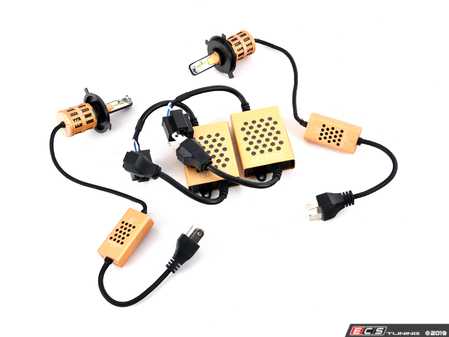 ES#3996367 - led1507KT - 2Stroke 2.0 H4 (High/Low) LED Conversion Kit - With Can-Bus Harnesses - Set of 2 4880lm, 46W combined LED headlight bulbs - Morimoto - MINI