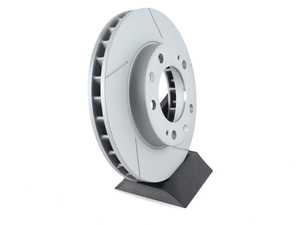 ES#2594342 - 92835104301KT1 - Slotted Front Brake Rotors - Pair 11.1" (282mm) - Front axle fitment - Both left and right - Zimmermann - Porsche