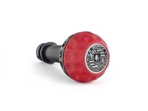 ES#4056938 - GSBSRC  - BFI Heavy Weight Shift Knob Schwarz - Rosso Centaurus Leather - Black Anodized - Weighing in at approximately 235 grams the added inertial mass makes shifting effort substantially less while speeding up the process at the same time. - Black Forest Industries - Audi Volkswagen