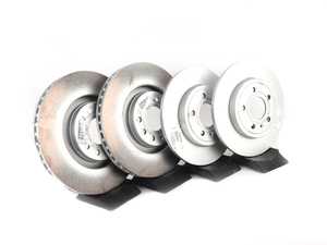 ES#3648503 - 8e0615301ad2KT - Front & Rear Brake Service Kit - Featuring genuine OEM rotors and brake pads - Includes stainless set screws and silicone brake lubricant - Genuine Volkswagen Audi - Audi