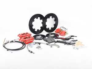 ES#3546969 - 140-15219-DR - Wilwood Dynapro Radial4 / MC4 Rear Kit 12.19 Drilled Red - Featuring 4 piston calipers, 2 piece rotors, stainless brake lines, parking brake conversion, and performance brake pads - Wilwood - MINI
