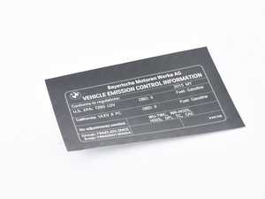 ES#2797538 - 71228642538 - Exhaust Emissions Label - Genuine BMW - BMW