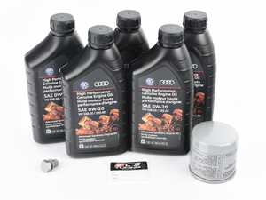 ES#4004127 - ge525771ldspKT - Genuine Oil Service Kit - Includes Genuine 0w-20 508.00/509.00 Oil, Genuine Filter, and Genuine Drain Plug - Genuine Volkswagen Audi - Volkswagen