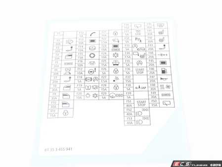 ES#1929933 - 61353455941 - STICK-ON LABEL FUSE - Genuine MINI - MINI