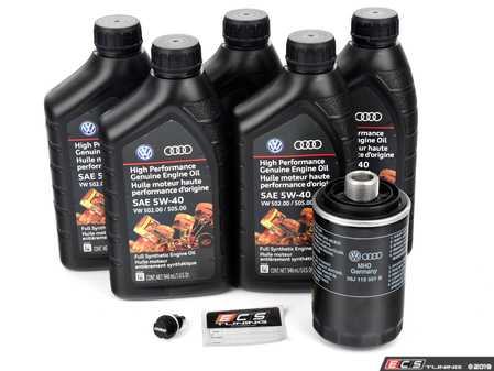 ES#2550935 - TSI20TBSECS -  Oil Service Kit - With Magnetic Drain Plug - Includes Genuine oil, filter, and ECS magnetic drain plug - Assembled By ECS - Volkswagen