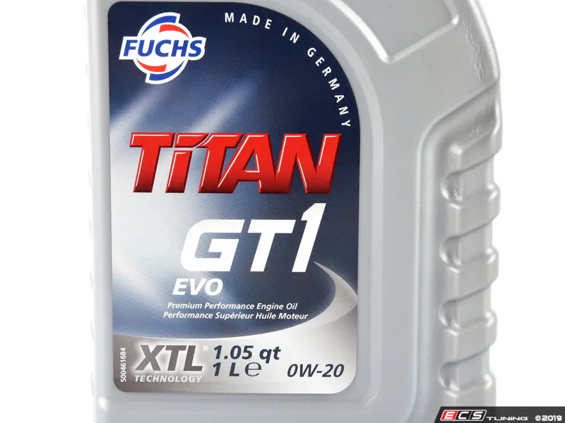 ラスト１本！FUCHS TITAN GT1 EVO 0W-20 20L Fuchs - 0W20GT1EVO - TITAN GT1 Engine Oil (0w-20) - 1 Liter