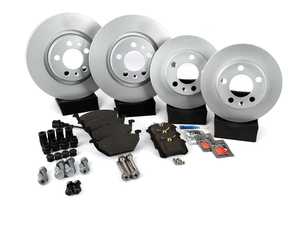ES#257395 - 1J0698026 - Front & Rear Brake Service Kit (280x22/232x9) - Featuring ECS V5 coated rotors with ECS DD23 "Daily Driver" ceramic pads. - Assembled By ECS - Volkswagen