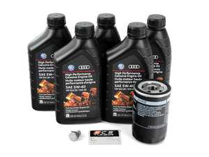 ES#2526505 - 06A998561KT - Oil Service Kit - Includes standard OE oil filter and OEM 502.00/505.00 High Performance Genuine Engine Oil (5w-40) oil - Genuine Volkswagen Audi - Audi