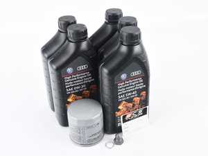 ES#2999266 - 04E115561HKT2 - Genuine Oil Service Kit  - Includes Genuine 5w-40 502.00/505.00 Oil, Genuine Filter, and Genuine Drain Plug - Genuine Volkswagen Audi - Volkswagen