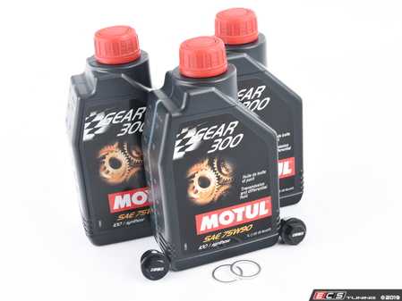 ES#4057060 - G052527AKT -  Manual Transmission Fluid Service Kit - With ECS Magnetic Drain Plug - Featuring 3 liters of full synthetic Motul 75W-90 fluid and a ECS magnetic drain plug to service your transmission. - Assembled By ECS - Volkswagen