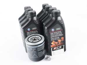 ES#2532332 - N90813202KT -  Genuine Oil Service Kit - Includes Genuine oil filter and Genuine 5w-40 oil - Genuine Volkswagen Audi - Audi Volkswagen