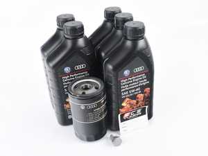 ES#2561262 - 4CYLOEM - Oil Service Kit - Featuring original Volkswagen oil and filter - Assembled By ECS - Volkswagen