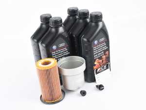 ES#2550918 - FSI20TECS -  Genuine Oil Service Kit - With Magnetic Drain Plug & Aluminum Oil Filter Housing - Includes Genuine oil, filter, magnetic drain plug, and aluminum filter housing - Assembled By ECS - Volkswagen