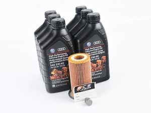 ES#2561202 - MK525OEM -  Genuine Oil Service Kit - Includes Genuine oil, filter, and drain plug - Genuine Volkswagen Audi - Volkswagen