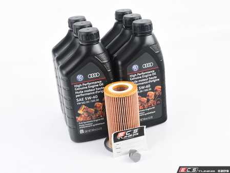ES#2561202 - MK525OEM -  Genuine Oil Service Kit - Includes Genuine oil, filter, and drain plug - Genuine Volkswagen Audi - Volkswagen
