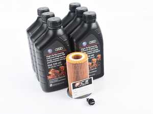 ES#2784949 - MK525OEMKT -  Genuine Oil Service Kit - With Magnetic Drain Plug - Includes Genuine oil, filter, and ECS magnetic drain plug - Assembled By ECS - Volkswagen