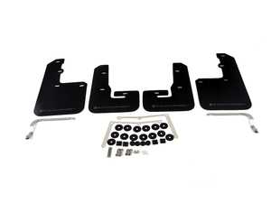 ES#4003936 - MF42-UR-BLK/GRY - Mud Flap Kit - Black With Gray Logo  - Durable, polyurethane mud flaps - Rally Armor - Volkswagen