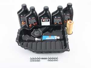 ES#3089045 - 018573ecs01KT4 - Steel Oil Pan Replacement Kit - With Oil Service Kit - Replace your factory plastic oil pan with stamped steel - Assembled By ECS - Volkswagen