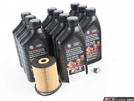 ES#2561281 - B5W8OEM - Premium Oil Service Kit - Featuring original Volkswagen oil and filter - Assembled By ECS - Volkswagen