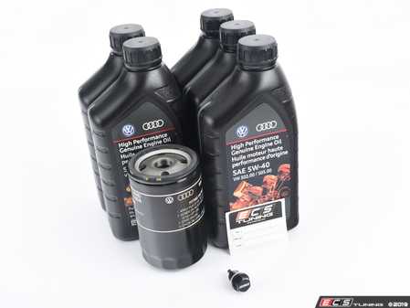 ES#2561268 - 4CYLECS - Oil Service Kit - with ECS Magnetic Drain Plug - Featuring original Volkswagen oil, filter, and ECS Magnetic drain plug. - Assembled By ECS - Volkswagen