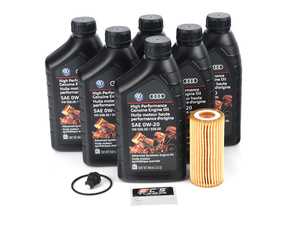ES#4006968 - 06L115562KT16 - Genuine Oil Service Kit (0w-20) - With Magnetic Drain Plug - Includes OEM 508/509 Castrol EDGE Professional 0W-20 Long Life IV, Filter, and ECS Magnetic Drain Plug - Assembled By ECS - Audi Volkswagen
