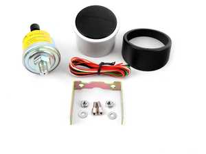 ES#3176380 - 216BFWBOPSM.PSI - 52mm Prosport Electrical Oil Pressure Gauge - 0-100 Psi Blue/White  - Includes Sender, mounting hardware, visor, and instructions. - Prosport Performance - Audi BMW Volkswagen Mercedes Benz MINI Porsche