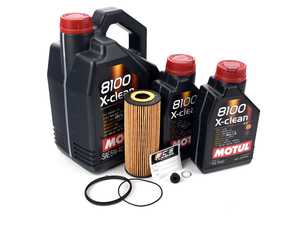 ES#3125751 - 06E115562AKT1 - Oil Service Kit - Premium  - Includes Hengst oil filter, drain plug/washer, and 7 liters of Motul 5w-40 oil - Assembled By ECS - Audi