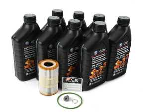 ES#3522429 - n91167901KT1 - Oil Service Kit - Includes OEM oil filter, drain plug/washer, and 8 quarts of OEM 502.00/505.00 High Performance Genuine Engine Oil (5w-40) - Genuine Volkswagen Audi - Audi